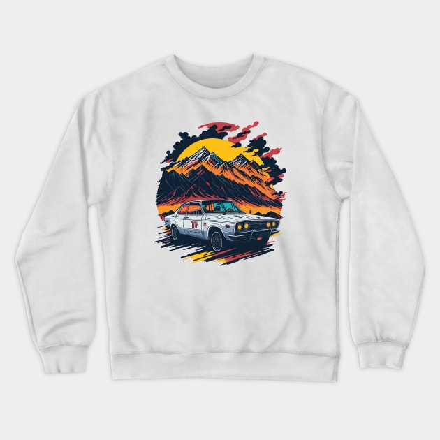 Old Car in mountain classic Crewneck Sweatshirt by Cruise Dresses
